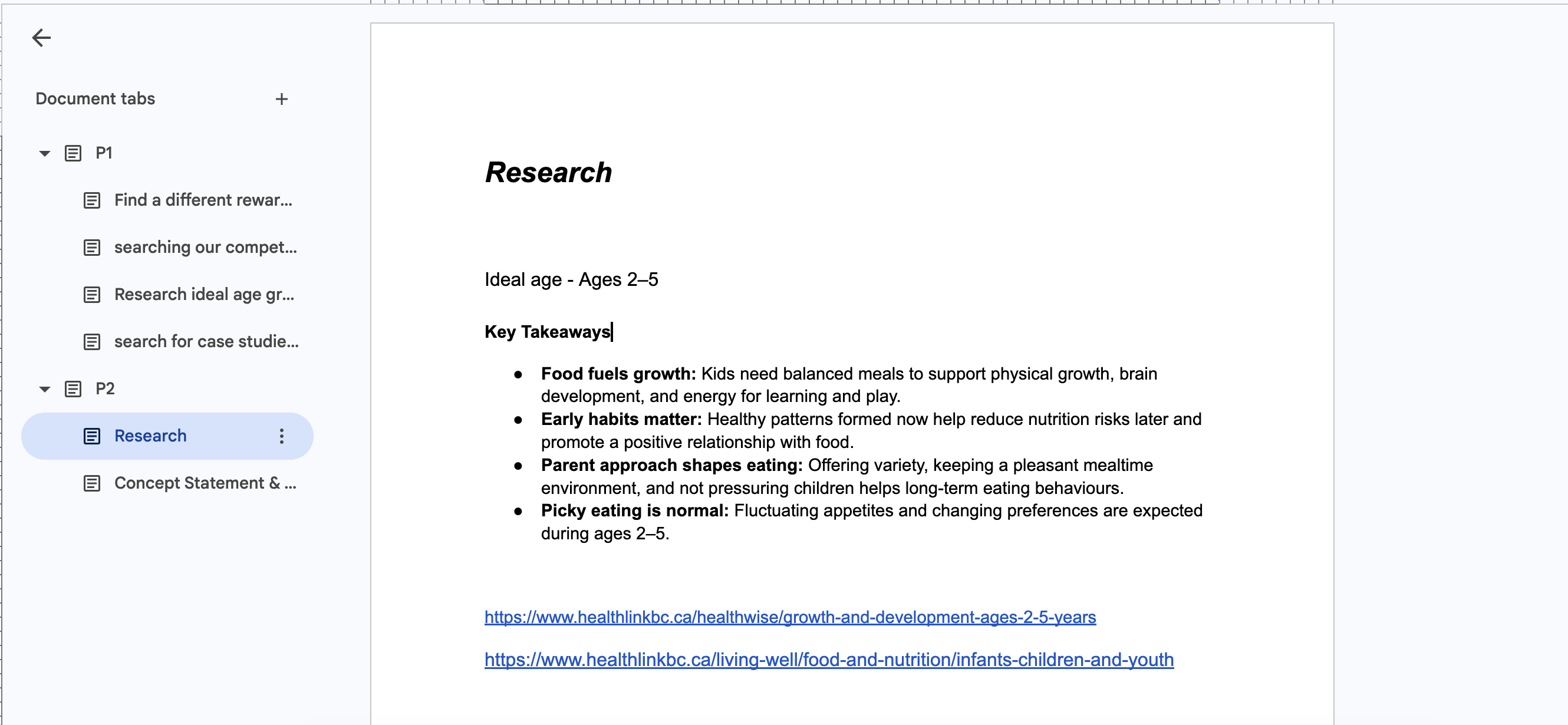 This shows the research I conducted and how it informed my design decisions.